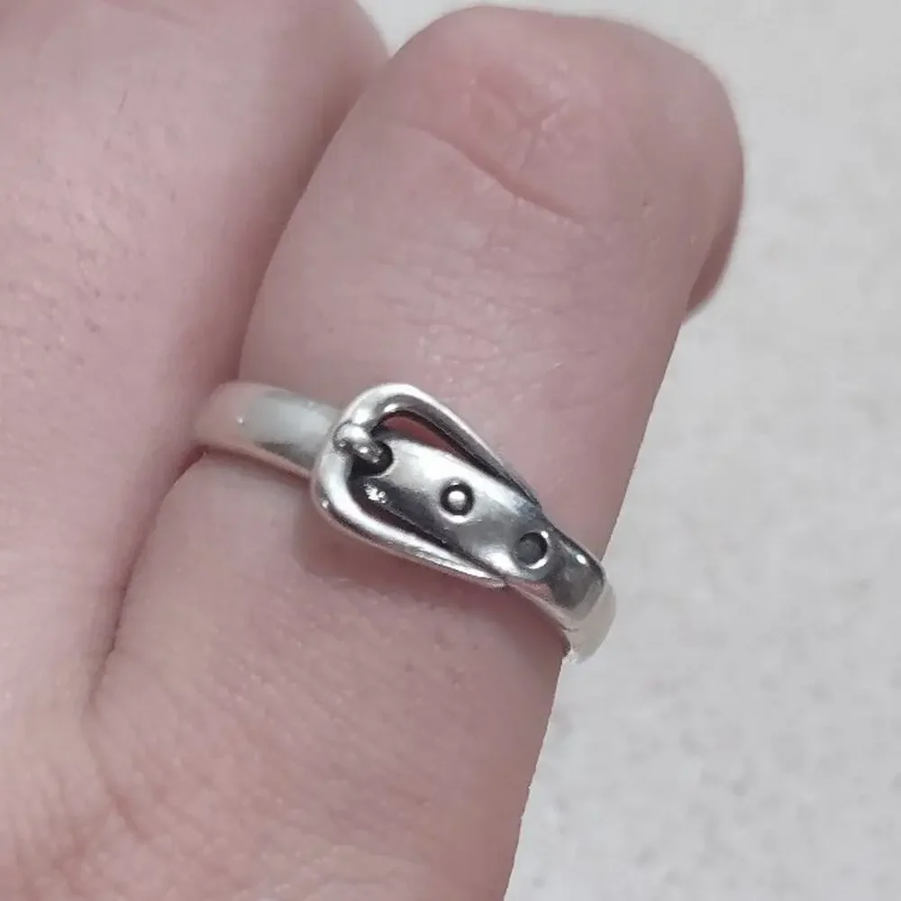 925 Silver Ring Witch leprechaun Buckle Halloween St. Patrick's Valentines Gift